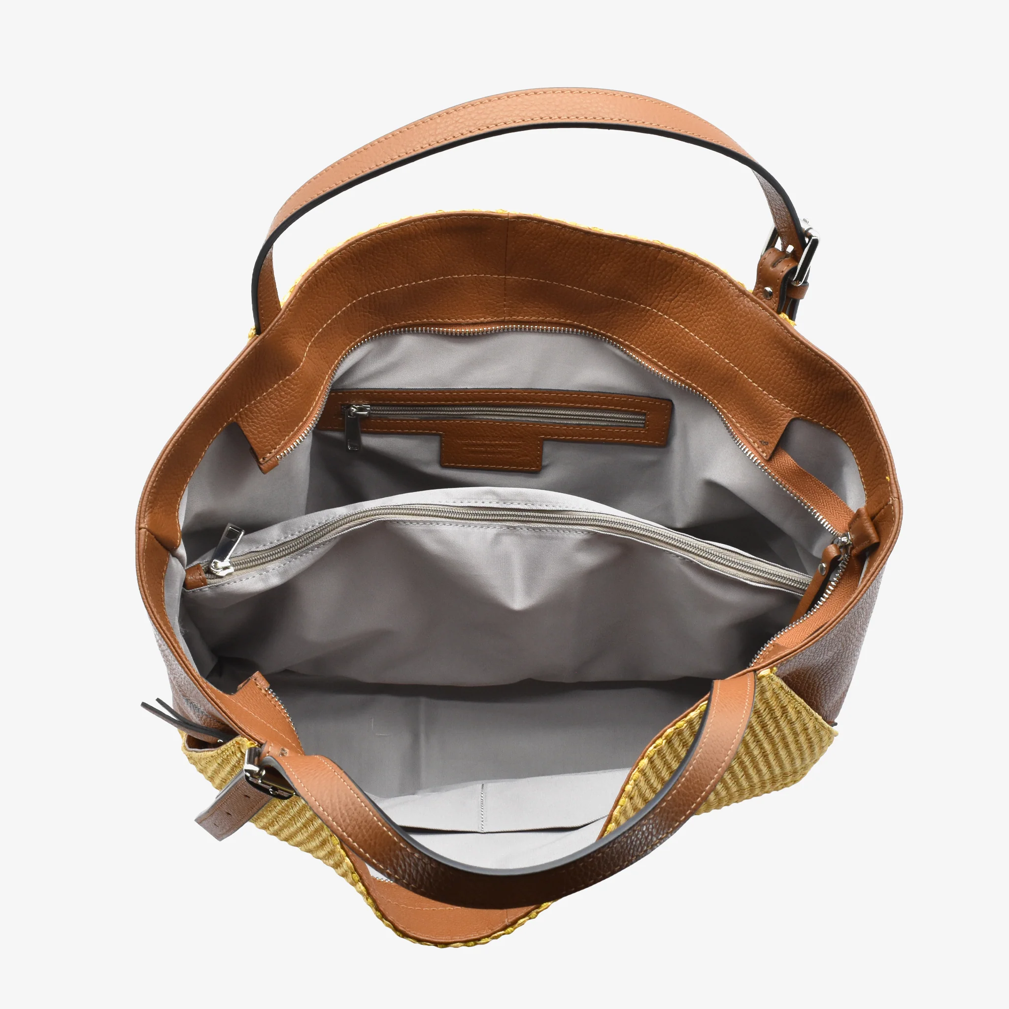 Borsa big pape in paglia rafia - cammello - Image 8