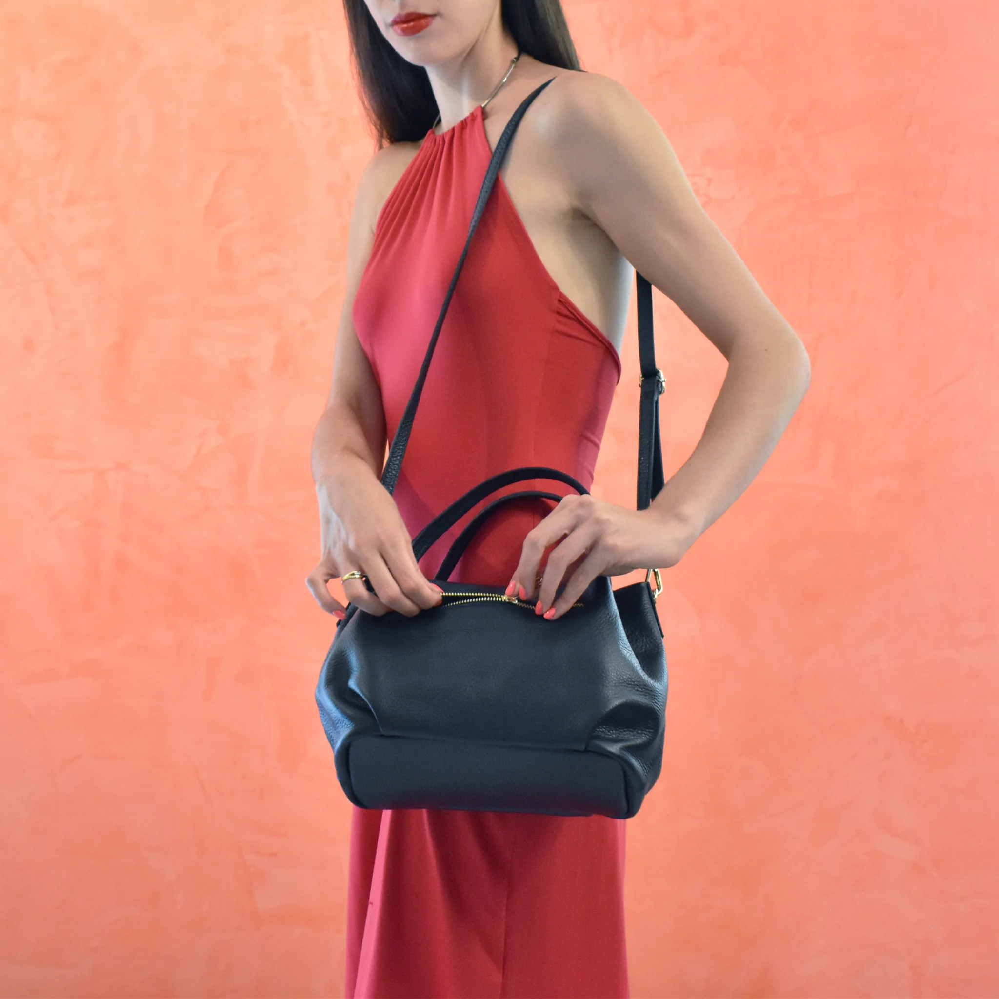 Borsa classic in pelle - nero - Image 7