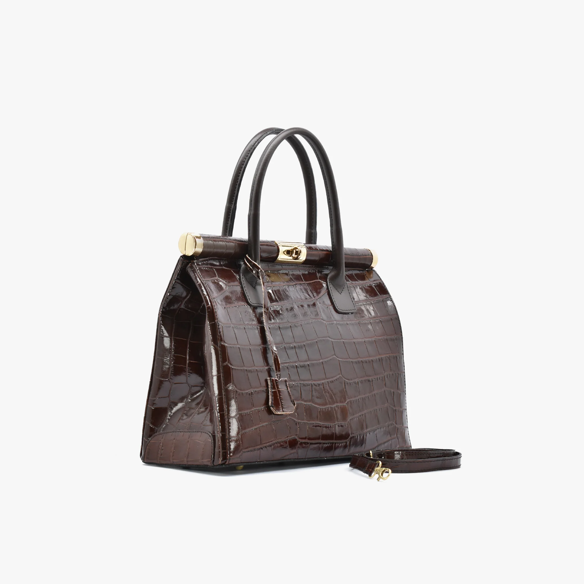 Borsa Imerial in pelle - testa di moro - Image 3