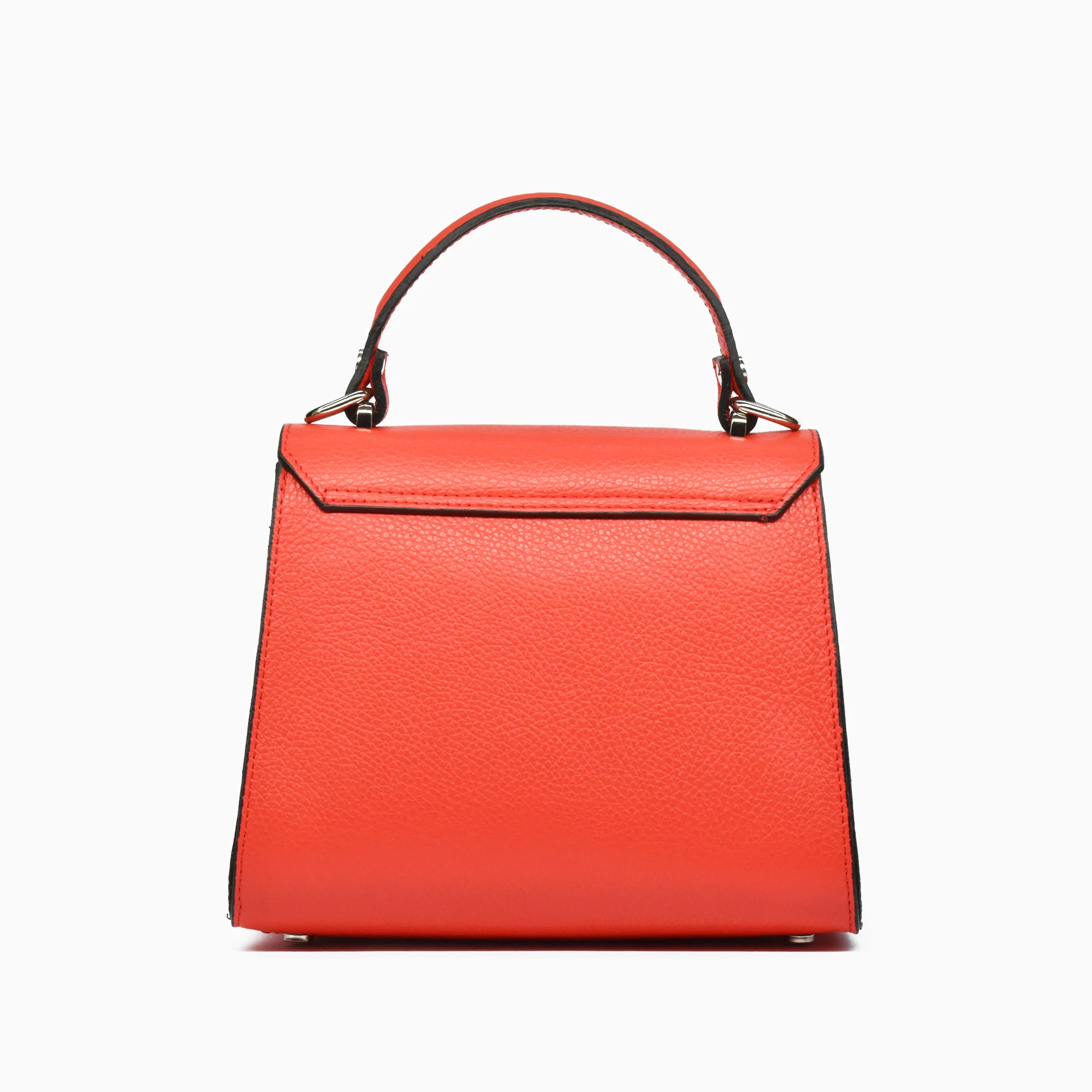 Borsa luna in pelle - corallo rosso - Image 3