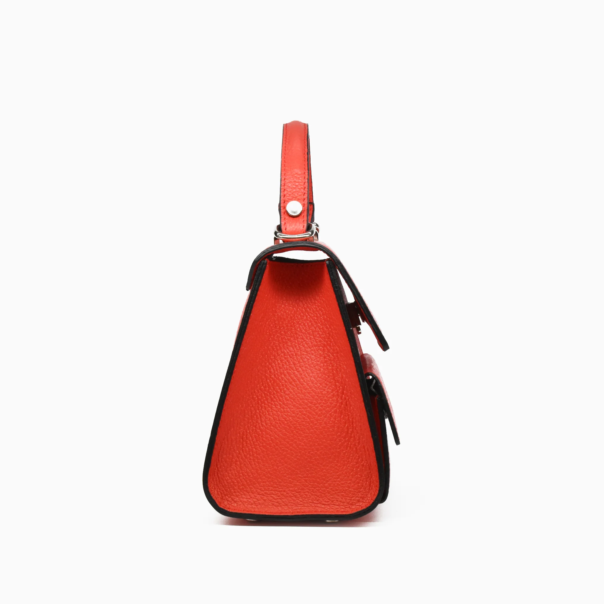 Borsa luna in pelle - corallo rosso - Image 4