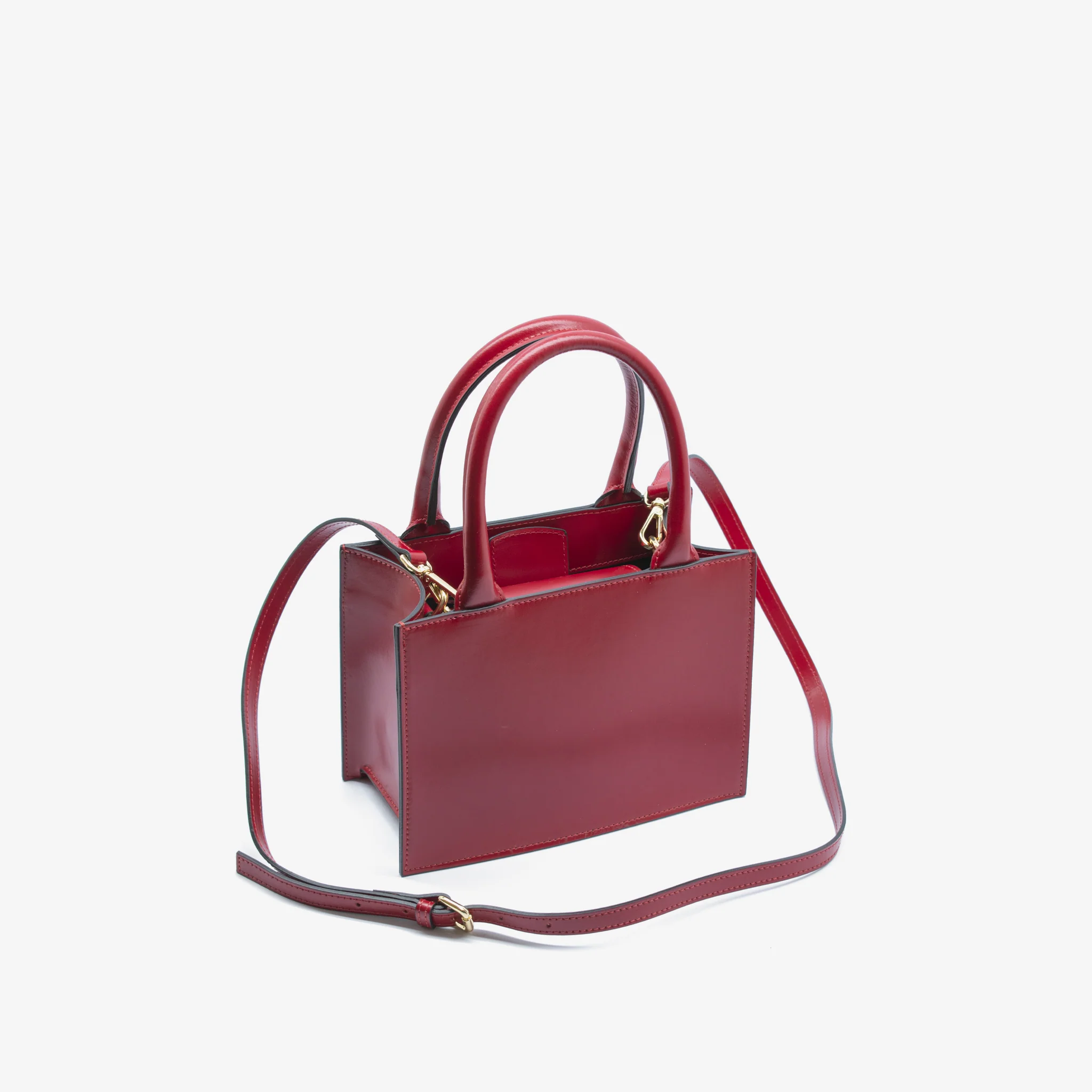 Borsa mini gala in pelle - rosso - Image 4