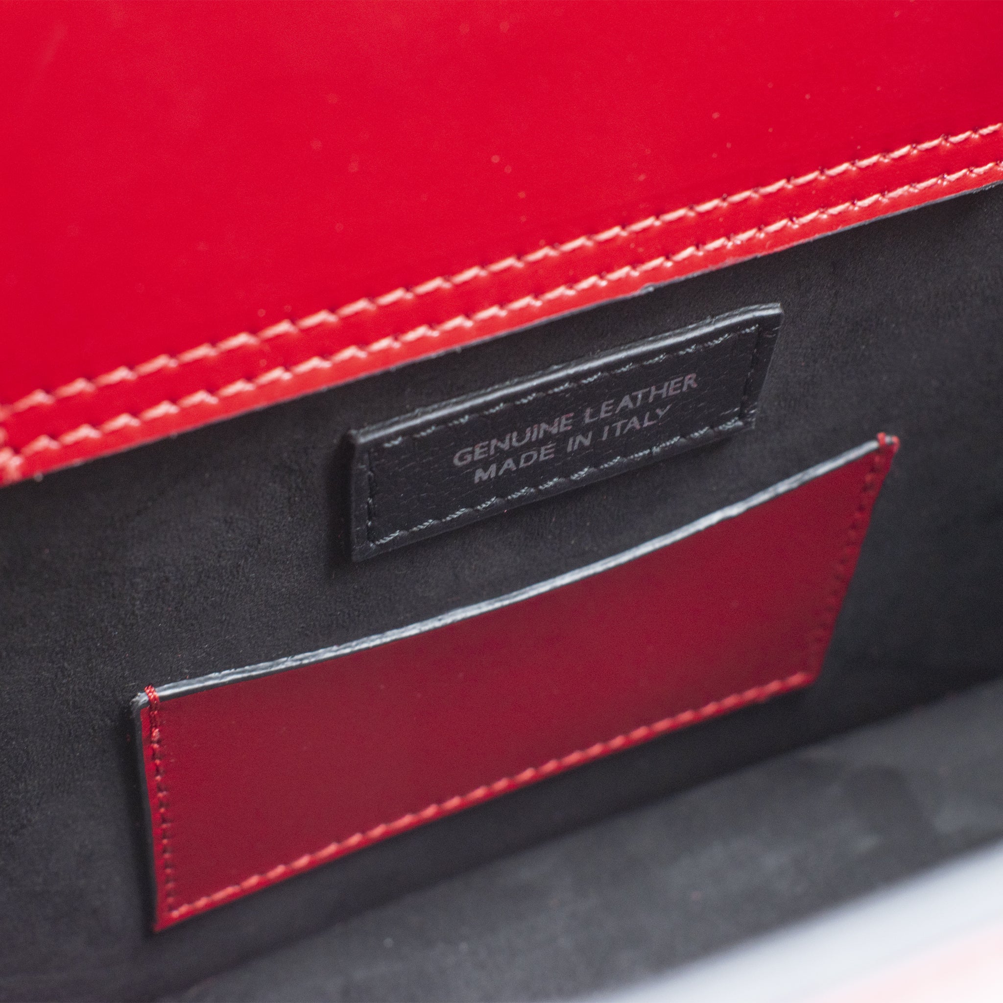 Borsa mini gala in pelle - rosso - Image 7