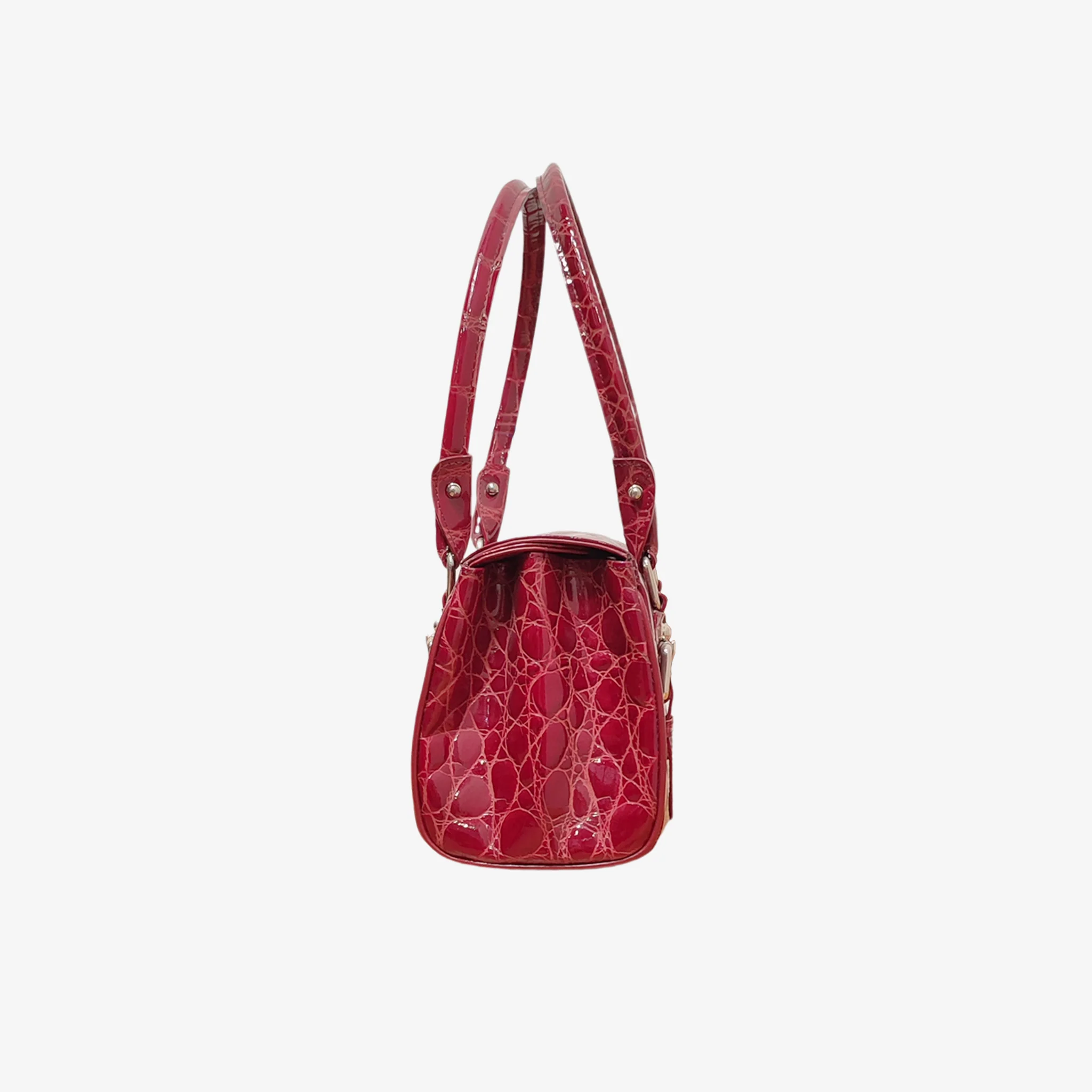 Borsa mini Gala in coccodrillo - rosso - Image 2