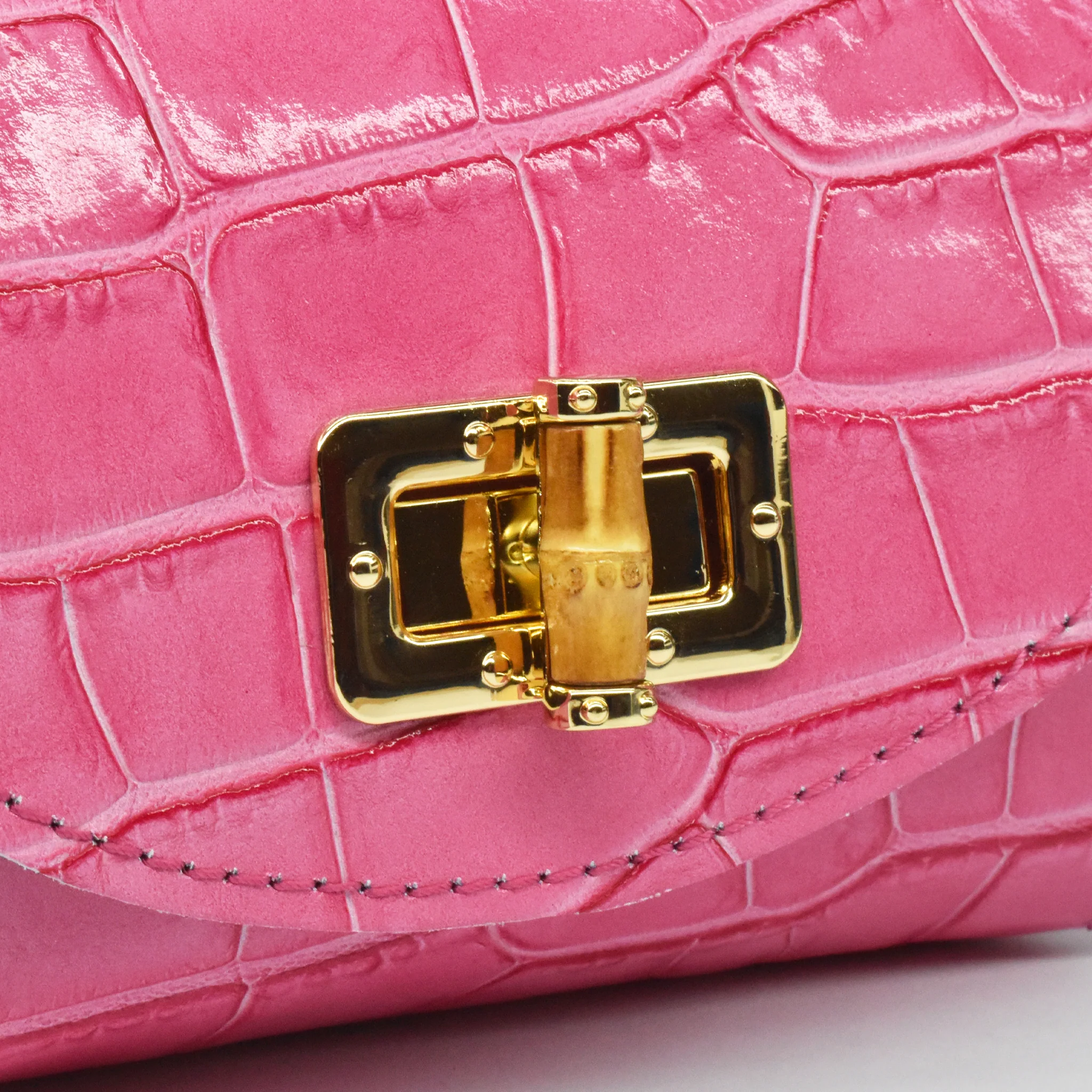 Mini Bag in pelle - fucsia - Image 6