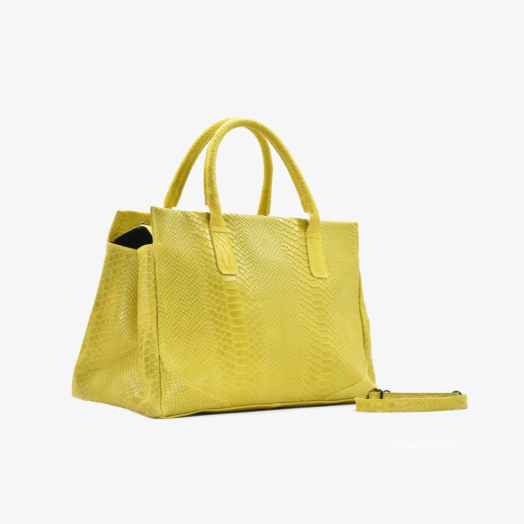 Borsa morbida in pelle - giallo - Image 3