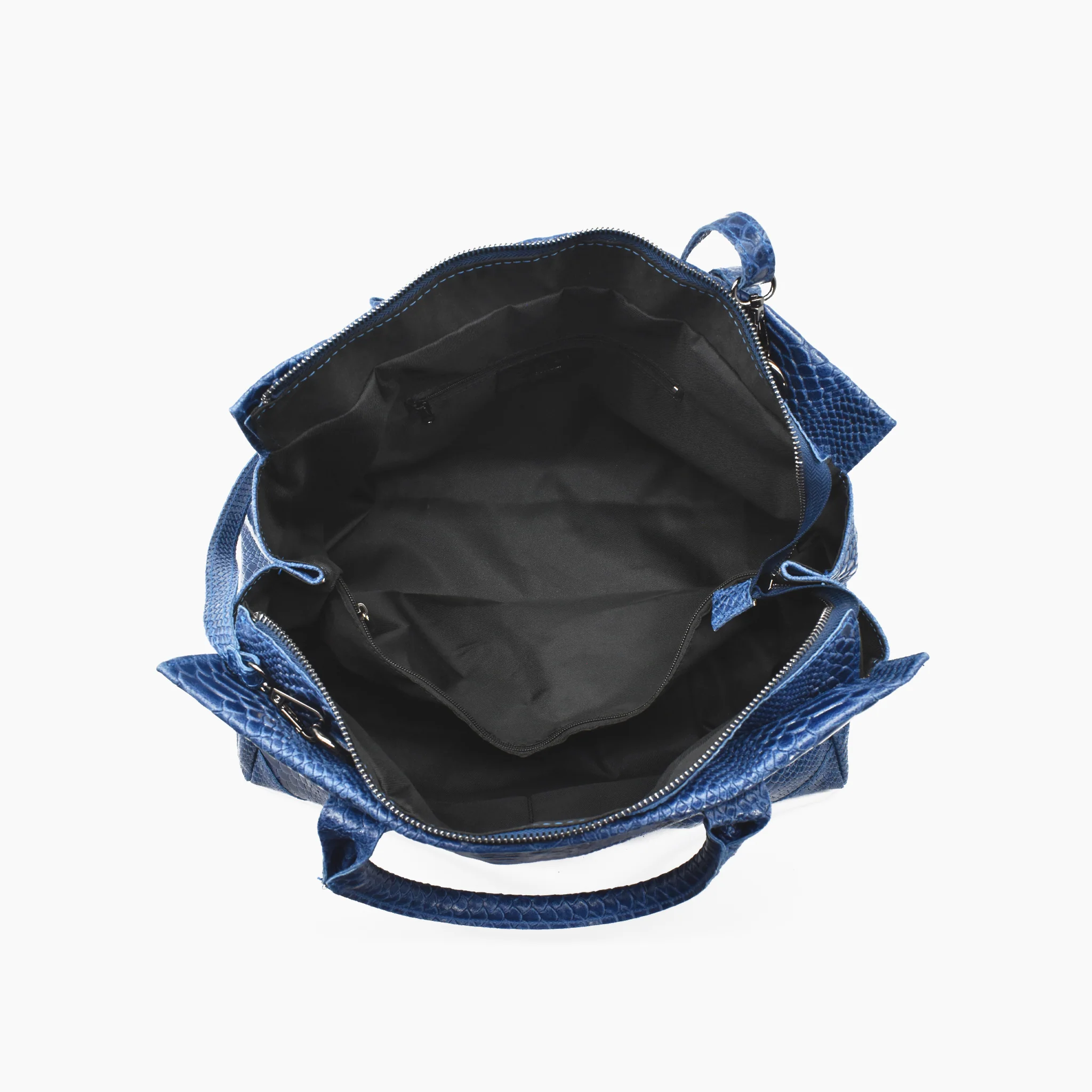 Borsa morbida in pelle - blu - Image 5