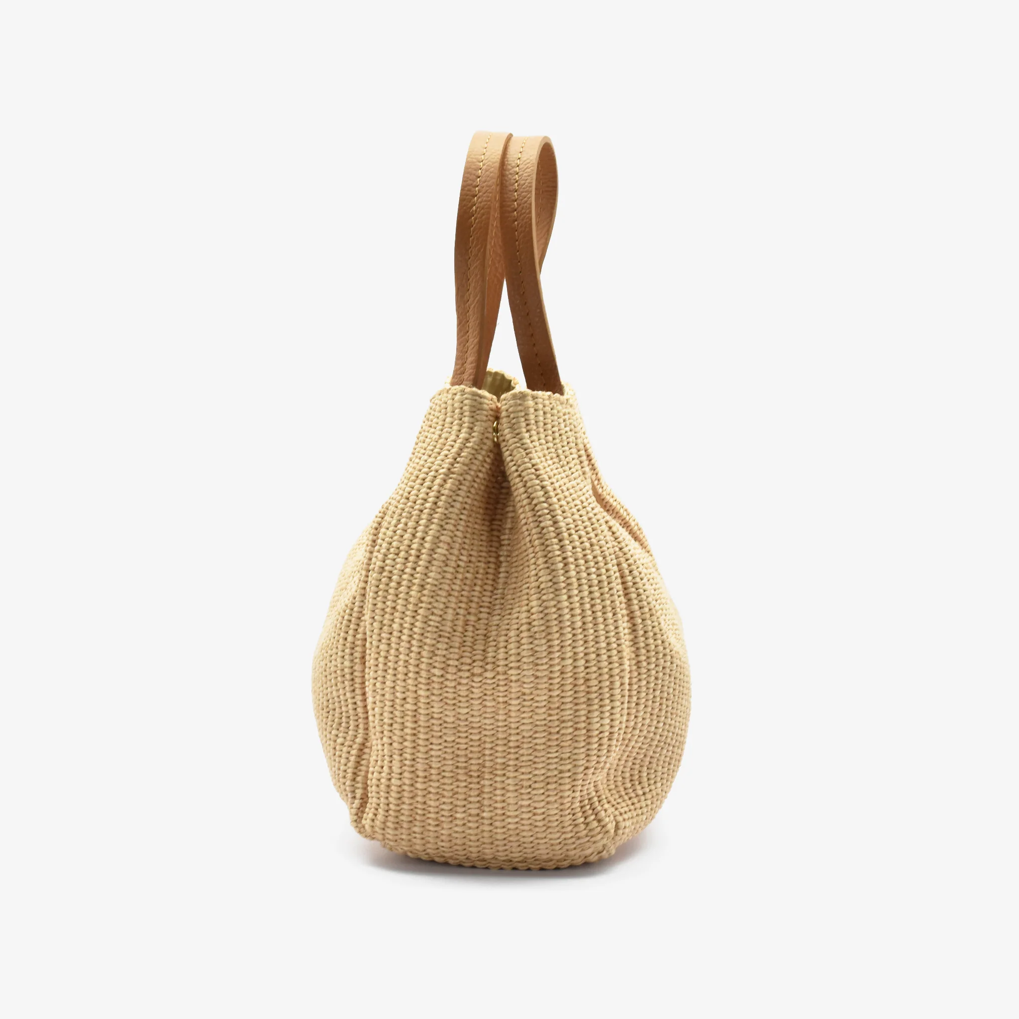 Borsa pape in paglia rafia - cammello - Image 4