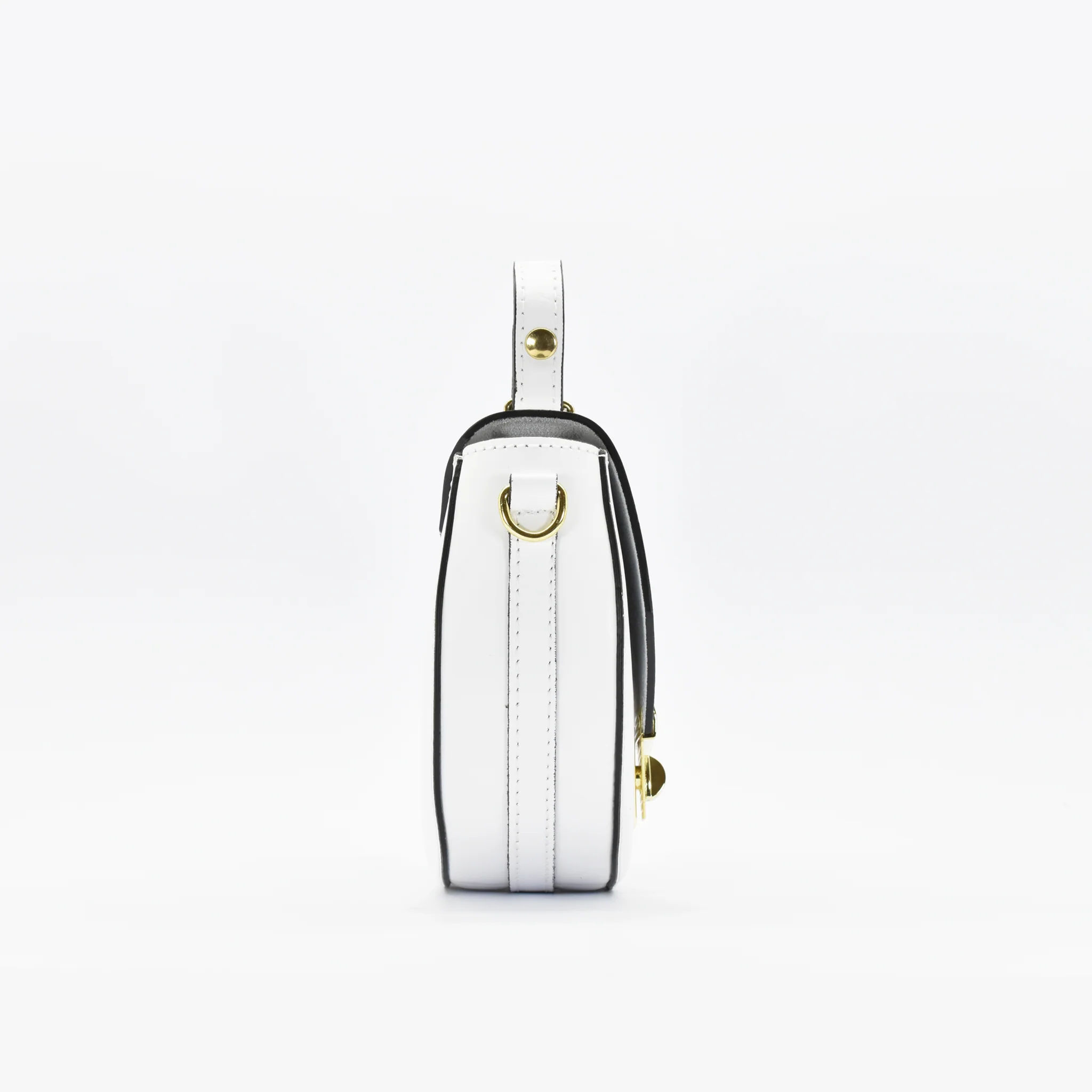 Borsa saddle in pelle - bianco - Image 3