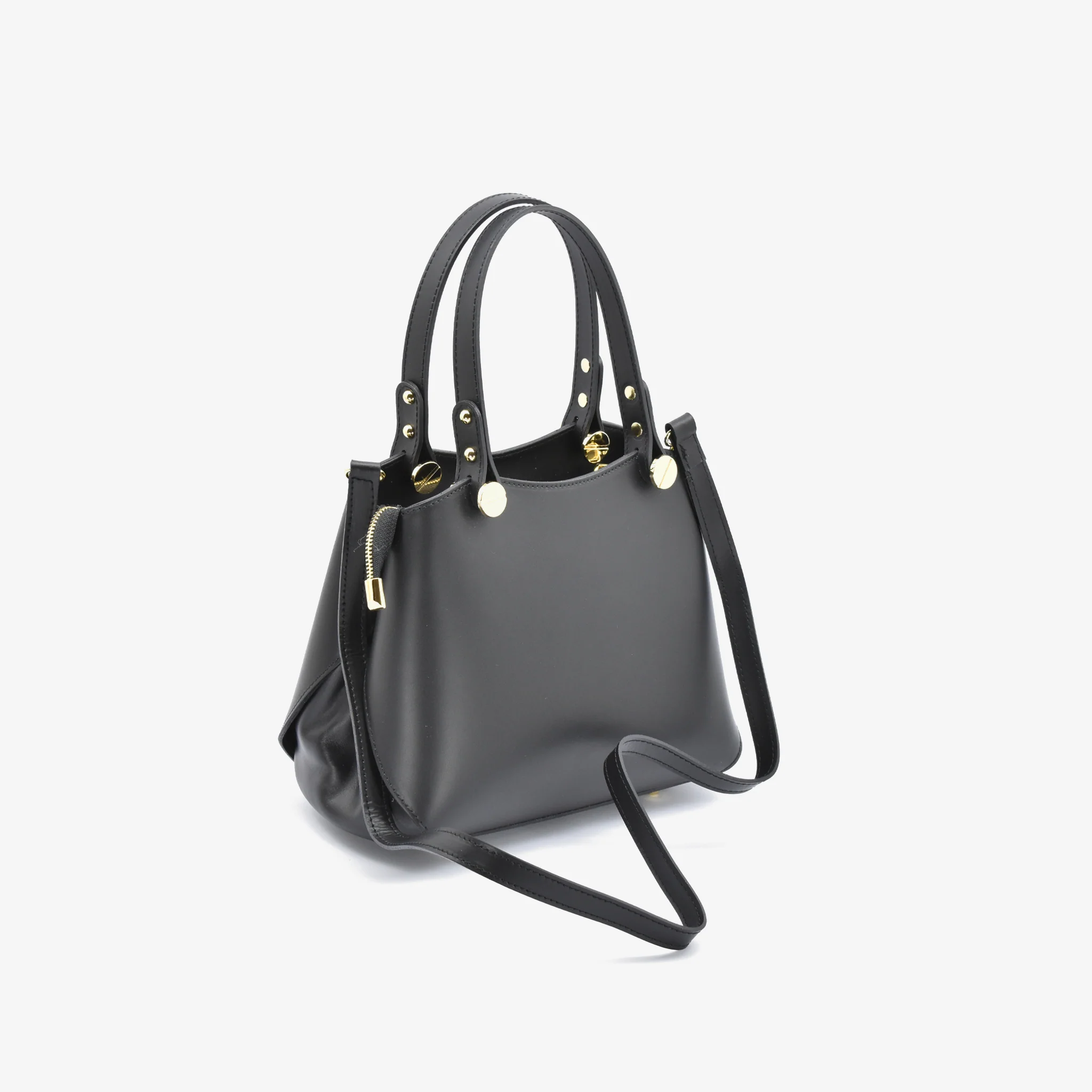 Borsa Scudo in pelle - nero - Image 4