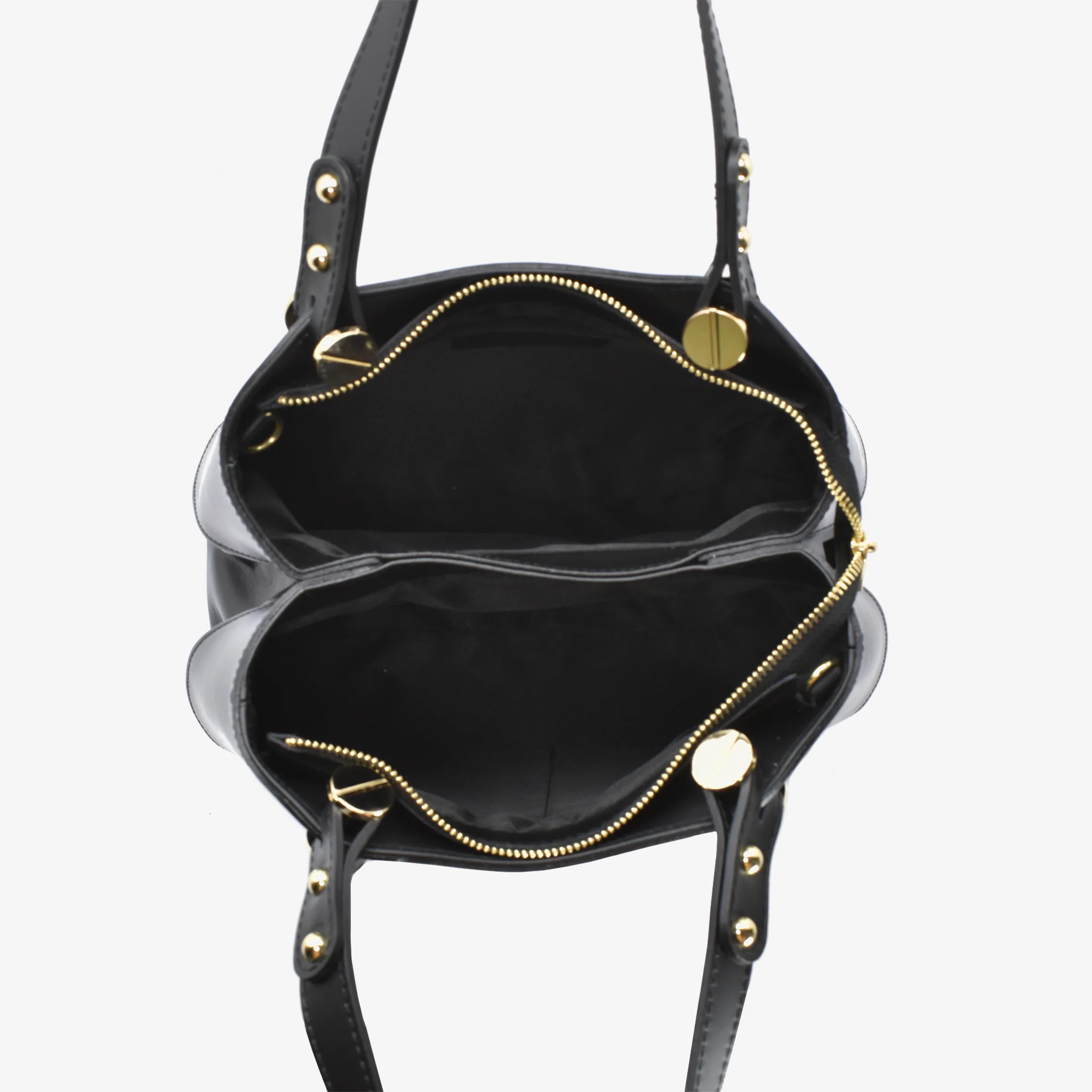 Borsa Scudo in pelle - nero - Image 5