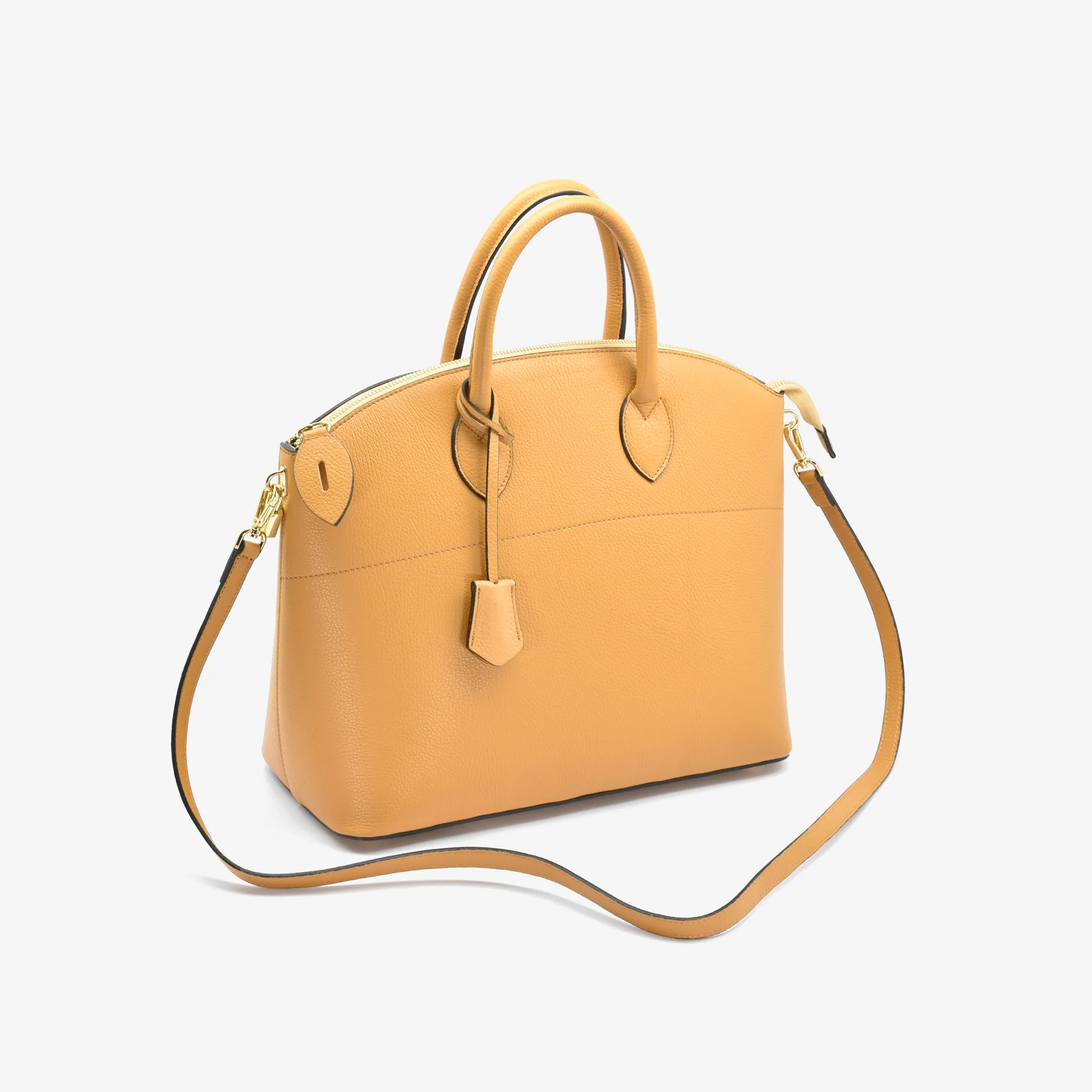 Borsa Secret in pelle - ocra - Image 3