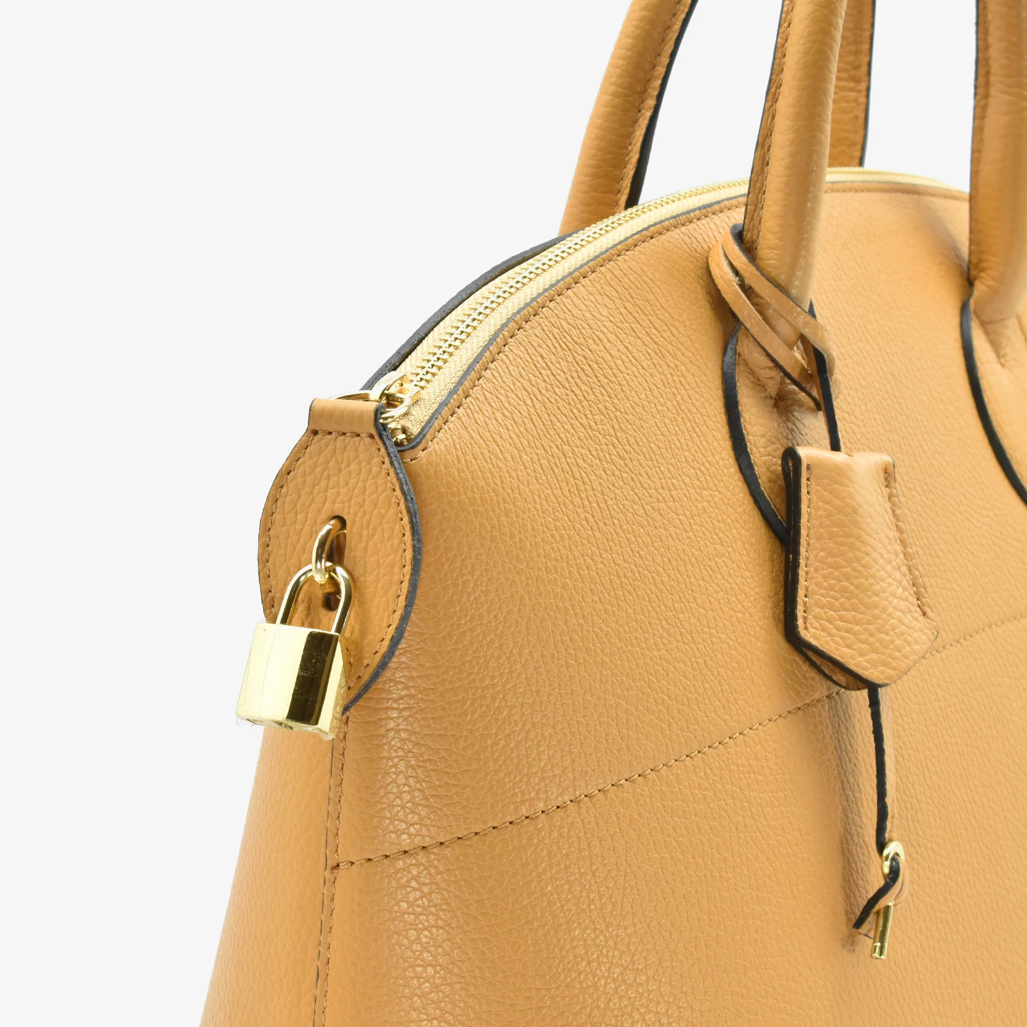 Borsa Secret in pelle - ocra - Image 7