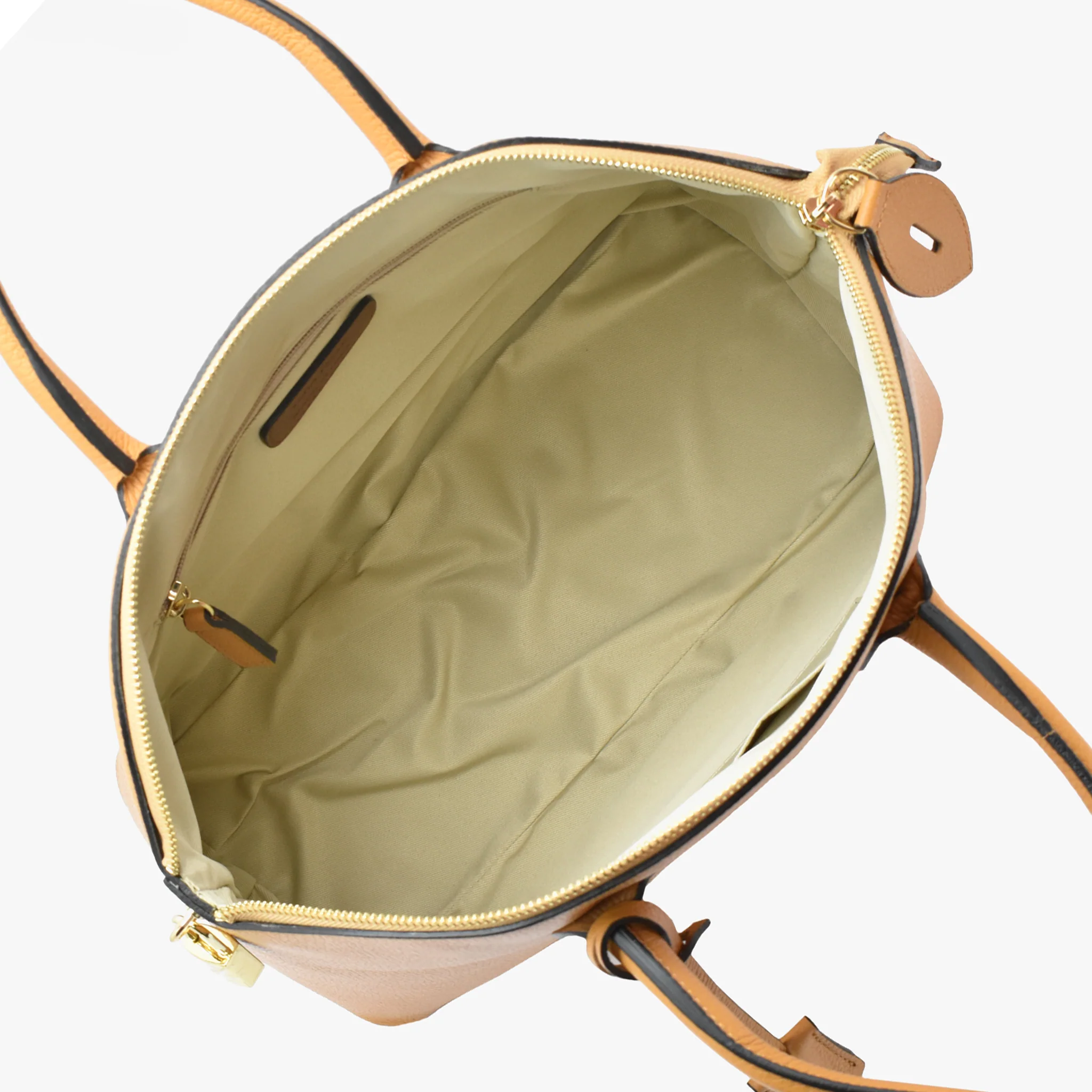 Borsa Secret in pelle - ocra - Image 8