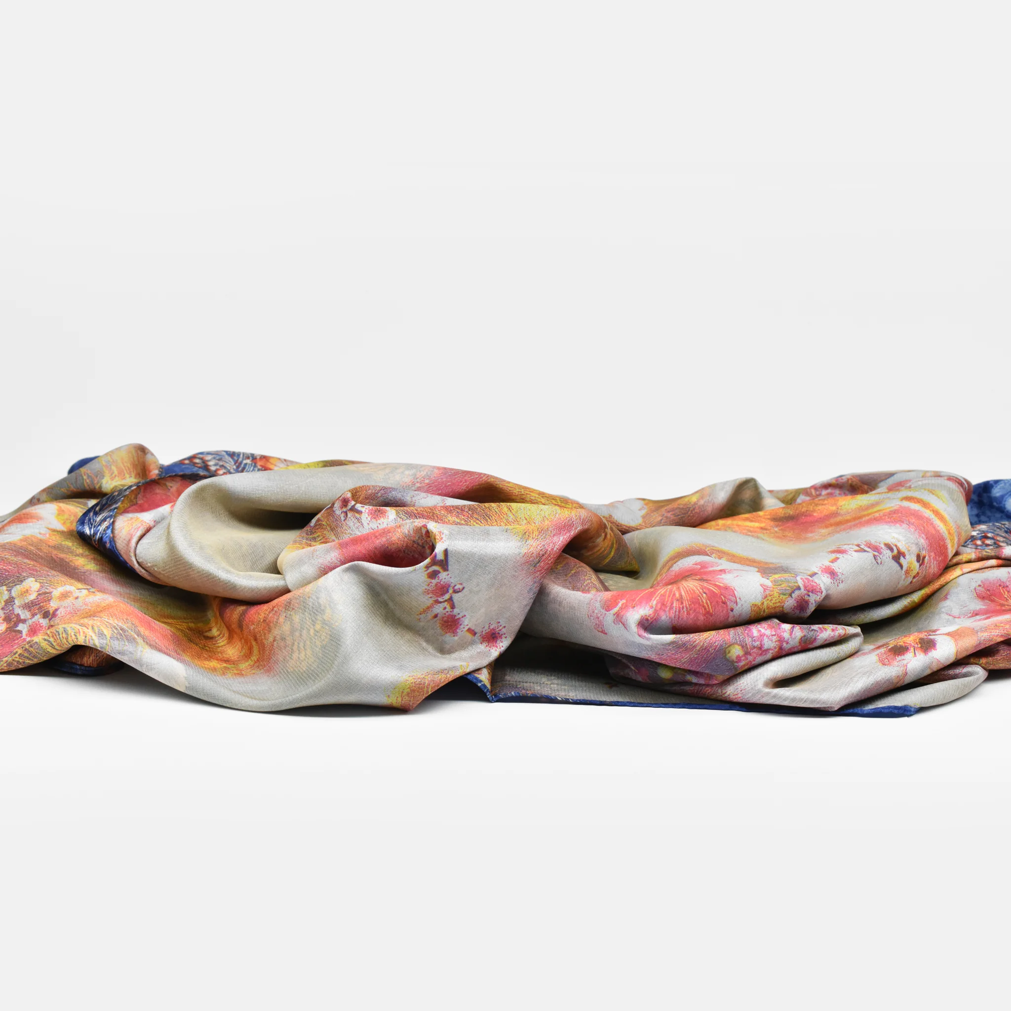 Foulard blu Notte in seta - Image 4