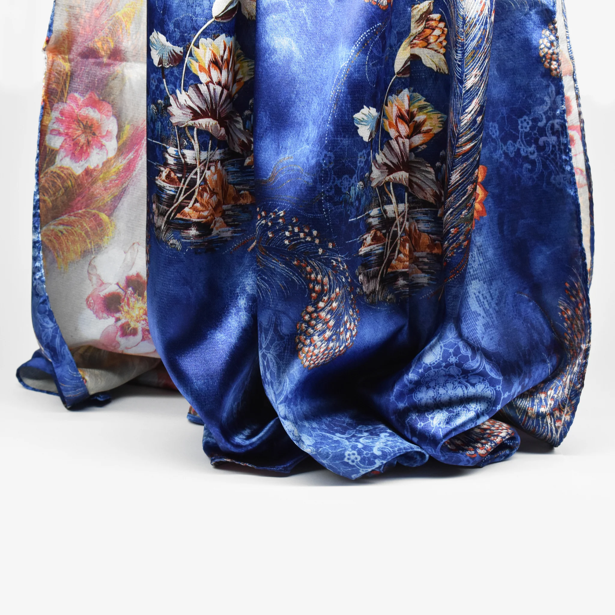 Foulard blu Notte in seta - Image 5