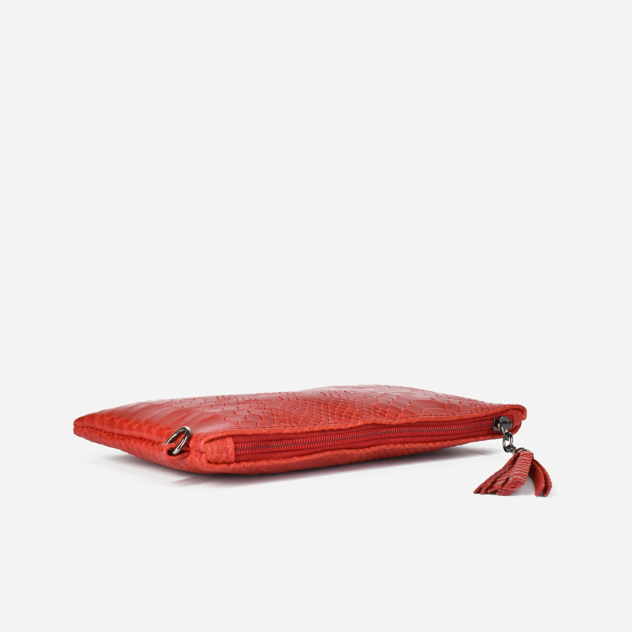 Pochette python in pelle - rosso - Image 4