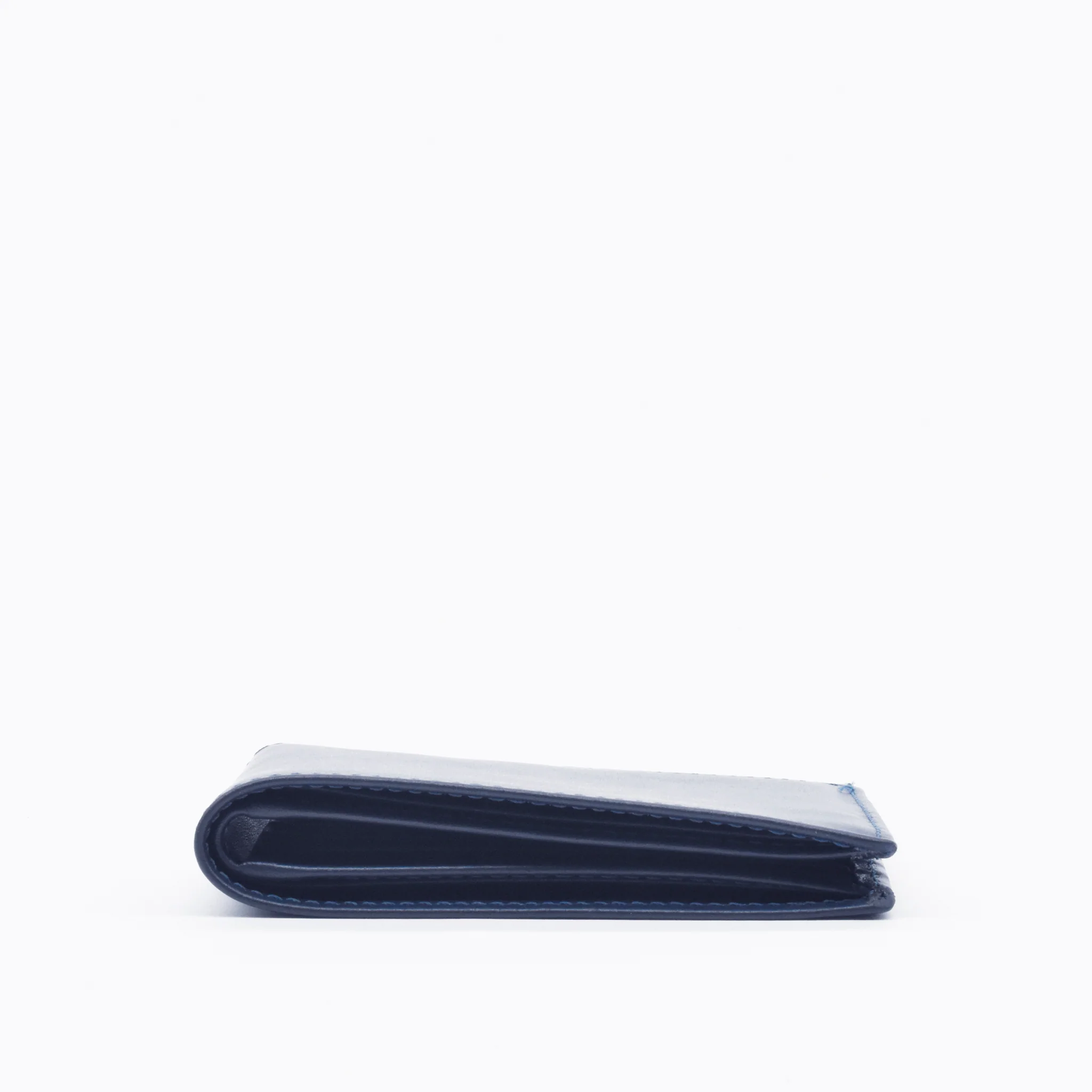 Portafoglio bi-fold in pelle - blu - Image 4