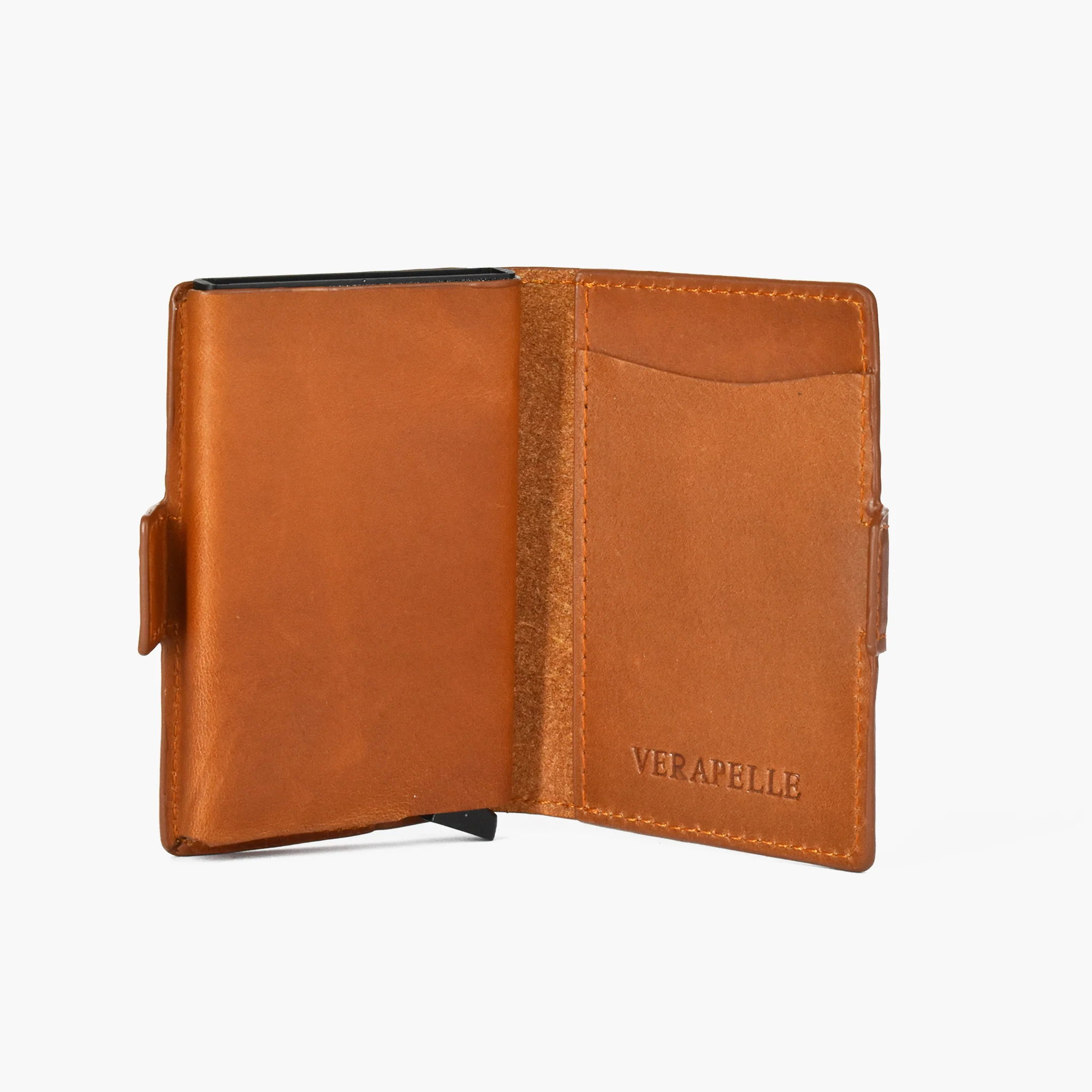 Portacarte mini wallet in pelle - cuoio - Image 3